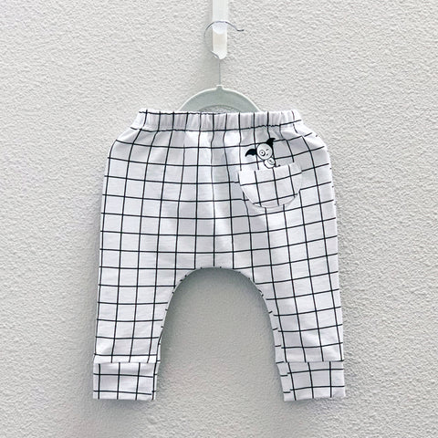 Hammer Pants - Grey Stripes | White